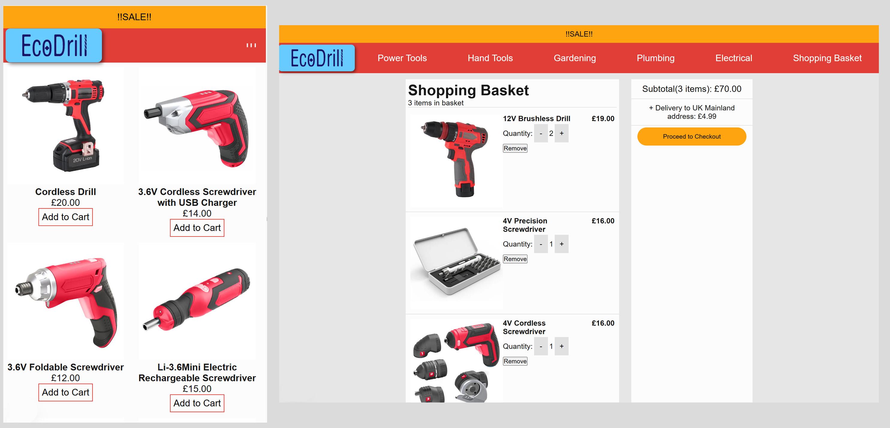e-commerce website